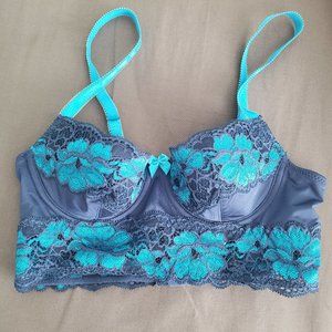 Lace bra blue balconette